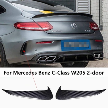 Для Mercedes Benz C-Class W205 2-дверный C43 C63 AMG 2014-2019 Карбоновый Задний Боковой Передний Воздуховыпускной Диффузор, Спойлер