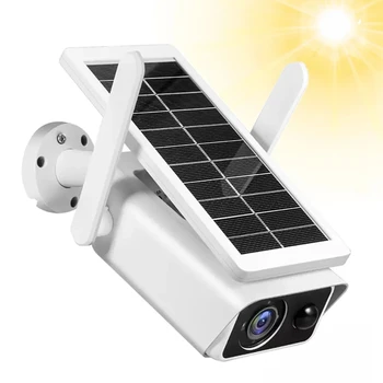 iCSee WiFi Камера 2K 4MP Беспроводная IP-камера на солнечной энергии Сетевое видеонаблюдение Безопасность Наружный пульт дистанционного управления PIR