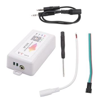 Светодиодный контроллер SP107E Bluetooth Smart APP WS2811 / 2812B Светодиодный музыкальный контроллер с затемнением полосы света