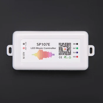 Светодиодный контроллер SP107E Bluetooth Smart APP WS2811 / 2812B Светодиодный музыкальный контроллер с затемнением полосы света Изображение 2