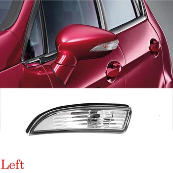 Белая рулевая лампа левого зеркала заднего вида, рулевая лампа зеркала заднего вида без лампы накаливания, подходит для Ford Fiesta Mk8 2008-2016 годов выпуска.