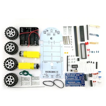 Набор для самостоятельной сборки умного автомобиля, набор для обучения пайке умного автомобиля, простая механическая конструкция