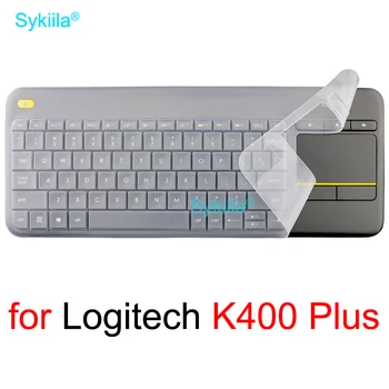 Чехол для клавиатуры K400 Plus для Logitech Logi K400 + с тачпадом Защитный кожный чехол Прозрачный силиконовый TPU