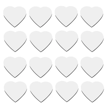 30 штук Заготовок для сублимационного магнита в форме сердца, украшение стены и двери в виде сердца Любви, Белое