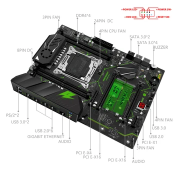 MACHINIST X99 Материнская плата Combo LGA 2011-3 Xeon E5 2698 V3 CPU Kit Процессор 32 ГБ оперативной памяти DDR4 NVME M.2 WIFI USB 3.0 MR9A PRO Изображение 2