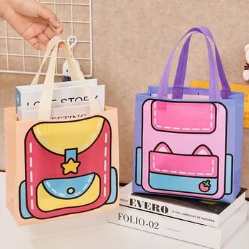Дофаминовая сумочка для ребенка, сумка-тоут ярких цветов, дизайнерская сумочка Gilrs, сумка с верхней ручкой, сумочка для ежедневника, сумка для покупок Изображение 2
