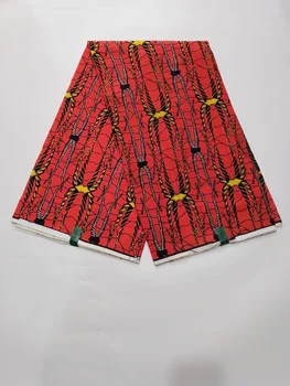Самая популярная Настоящая оригинальная Африканская ткань из настоящего воска, 100% хлопок, в стиле Гана, Нигерия, высококачественный восковой материал с принтами Анкары