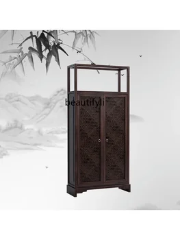 Новый книжный шкаф из ясеня в китайском стиле, дзен, простая модель из массива дерева, спальня и бытовая витрина, мебель для гостиной, B & B Мебель Изображение 2