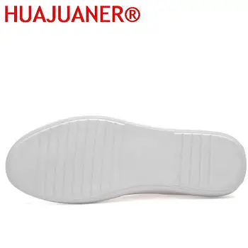 Высококачественная классическая белая обувь, мужская однотонная обувь для ходьбы на шнуровке, модная удобная обувь для вождения, мужские кожаные кроссовки Изображение 2