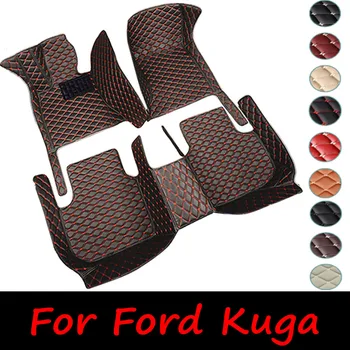 Автомобильные коврики для Ford Kuga 2013 2014 2015 2016 2017 2018 Пользовательские автомобильные накладки для ног Автомобильный ковер Аксессуары для интерьера