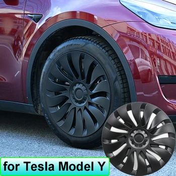 19-Дюймовые колпачки ступицы колеса ModelY для Tesla Model Y 2023 Аксессуары для замены автомобильных колпачков MY Hubcap, полное покрытие обода