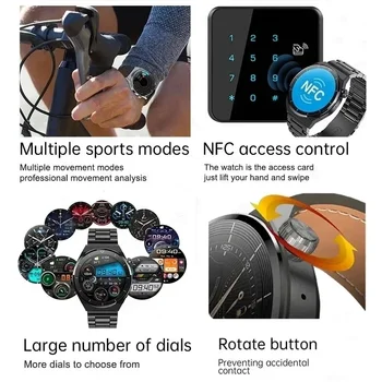 Новые Смарт-часы Для Мужчин И Женщин GT3 Pro AMOLED NFC-Часы С Частотой Сердечных Сокращений Bluetooth-Вызов IP68 Водонепроницаемые Спортивные Смарт-Часы для Android IOS Изображение 2