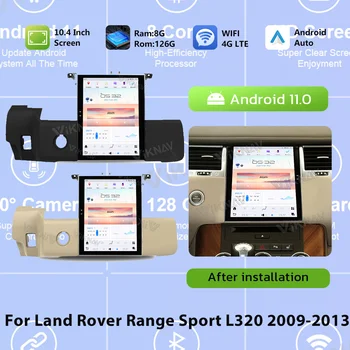 8-ядерный для Land Rover Range Sport L320 2009-2012 Обновление 2013 Беспроводной мультимедийный стереоплеер CarPlay 128 ГБ с сенсорным экраном IPS