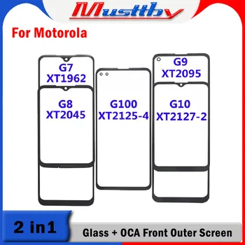 Musttby 5шт ЖК-Переднее Внешнее Стекло + OCA Для Motorola Moto G62 G51 G52 G40 G60 E7 Power Plus E22 E32 Edge S Замена ЖК-экрана