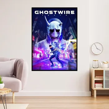 Популярный игровой плакат Ghostwire Tokyo Печатает настенную живопись Спальня Гостиная Украшение офиса дома Изображение 2