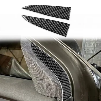Декоративные наклейки из углеродного волокна для клаксона главного водителя Tesla modelY / 2 шт. Изображение 2