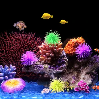 Коралловые штаны из искусственного коралла шириной 10 см для украшения аквариума с рыбками, имитация ежей или животных, Аксессуары для подводного декора.