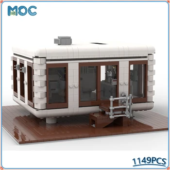 Строительные блоки MOC Modern Loft Cube Scene Display Model Bricks Street View DIY Creative Assembly Развивающие игрушки Рождественские подарки
