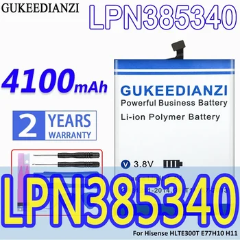 Аккумулятор GUKEEDIANZI Высокой Емкости LPN 385340 4100mAh Для Hisense HLTEM800 HLTE300T H10 H11 E77 E77M LPN 385340 Batteries