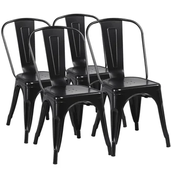 Обеденный стул BOUSSAC MART, набор из 4 стульев, черный