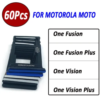 60 шт., Оригинальный лоток для SIM-карты, слот для чипа, держатель адаптера, Аксессуары для ремонта Motorola Moto One Fusion Plus/ One Vision Plus