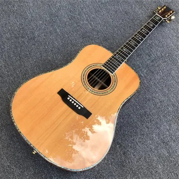 Изготовленная на заказ акустическая гитара из массива кедра, настоящего морского ушка Cocobolo Изображение 2