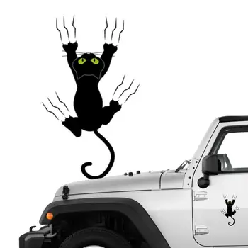 Наклейки на окна автомобиля с кошками, мультяшные Кошки, наклейка на царапины, Водонепроницаемая наклейка на бампер с кошками, наклейка на дверь, стену багажника в спальне