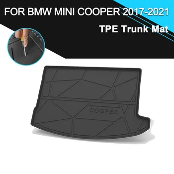 Коврик для задней крышки багажника автомобиля TPE из водонепроницаемой нескользящей резины, аксессуары для грузовых лайнеров BMW MINI COOPER 2017-2021 Изображение 2