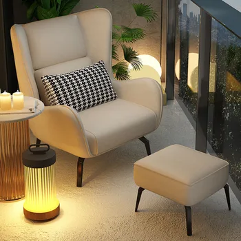 Роскошное кресло с откидной спинкой для гостиной, современное Скандинавское удобное кресло с откидной спинкой, подголовник, Ленивые подоконники, мебель с откидной спинкой Изображение 2
