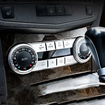 24ШТ Кнопки приборной панели переменного тока, Кнопки регулировки громкости мультимедиа, наклейки для Mercedes Benz C GLK CLS ML GLE W204 Изображение 2