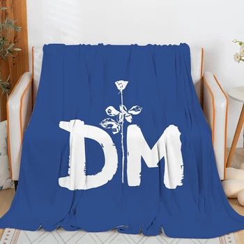 Походное одеяло Диван D-Depeche Modes Теплая наколенник Флисовая фланель с ворсом на заказ, Пушистые мягкие одеяла для зимы, постельное белье из микрофибры Изображение 2