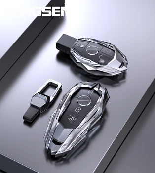 Чехол для автомобильных ключей из цинкового сплава Подходит для Mercedes Benz C E S class W205 W206 W222 W213 Аксессуары для защиты ключей GLE Изображение 2