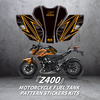 Для аксессуаров для мотоциклов KAWASAKI Z400, декоративные и защитные наклейки, рисунок в области топливного бака, красочные защитные наклейки