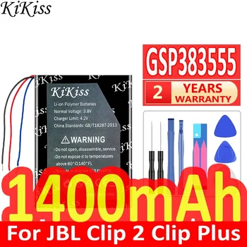 1400 мАч KiKiss Мощный Аккумулятор GSP383555 Для JBL Clip 2 Plus Clip2 Plus/2 AN/CLIP2BLKAM/CS056US/P04405201 Digital Bateria