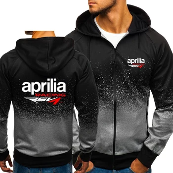 Мужские куртки Aprilia Racing RSV4 С принтом, весна-осень, толстовка на молнии, верхняя одежда, повседневное высококачественное камуфляжное мужское пальто Изображение 2