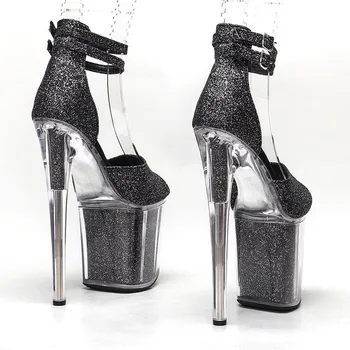 20 см/8 дюймов, новые цветные женские босоножки на высоком каблуке, пикантная модельная обувь для показа и обувь для танцев на шесте 112 Изображение 2