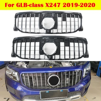 Подтяжка лица автомобиля Средняя решетка радиатора 2019-2020 ABS бампер GT style Центральная Решетка GLB200 вертикальная перекладина Для Mercedes-Benz GLB-Class X247