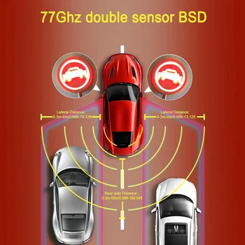Универсальная система Обнаружения Слепых зон на Миллиметровой волне 24 ГГц BSD Blind Spot 13,12 фута По Вертикали 164,04 фута Помощник по смене полосы движения