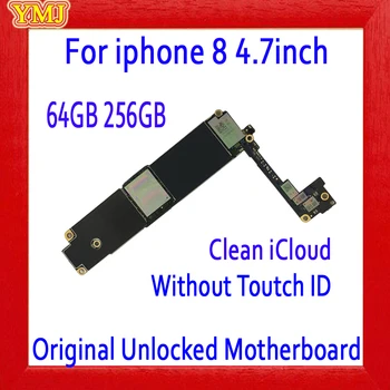 Бесплатный icloud для iphone 8 4,7-дюймовая материнская плата с / без Touch ID, оригинальная разблокированная логическая плата для iphone 8, исправная Изображение 2
