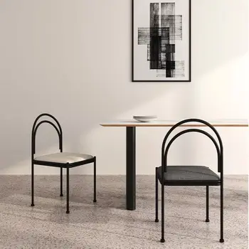 Обеденный стул в минималистичном скандинавском стиле, простой стул для дома
