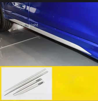 Автомобильные аксессуары Хромированная накладка на боковые двери из нержавеющей стали для Audi Q3 F3 2018-2021 Изображение 2