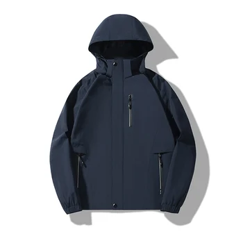 2023 Модная мужская походная куртка, женские повседневные куртки-ветровки, куртка с капюшоном, мужская водонепроницаемая уличная одежда из мягкой ткани.