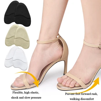 Вставка для передней части стопы, облегчающая боль, Половинный размер колодки для обуви на высоких каблуках, женские сандалии, противоскользящие силиконовые стельки для обуви