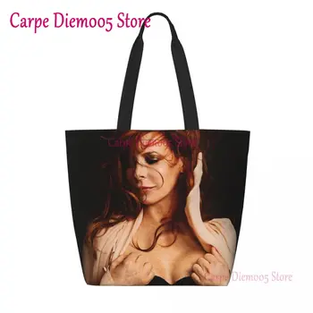 Милые сумки для покупок Mylene Farmer, сумки для покупок, женская мода, французская певица, холщовые сумки для покупок, сумки через плечо, сумка большой емкости.