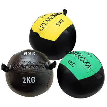 Тренажеры для тренажерного зала весом 5 кг, 8 кг, 10 кг, 20 кг, Кожаный Мягкий мяч для фитнеса