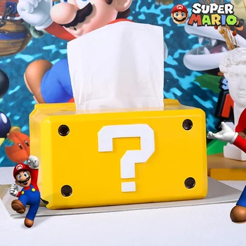 Коробка для салфеток Super Mario Bros Смола Держатель для бумажных полотенец Аксессуары для домашнего декора в стиле Аниме Автомобильная Салфетка Чехол для салфеток Подарки