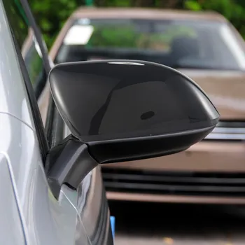 Крышка зеркала заднего вида левого + правого черного глянцевого крыла для Touran Golf Mk6 Изображение 2