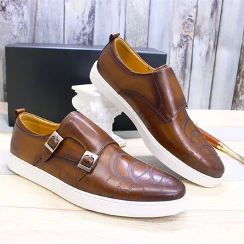 Новые мужские лоферы sapato de couro masculino frete gratis chaussures, мокасины cuire homme, роскошная мужская обувь Изображение 2