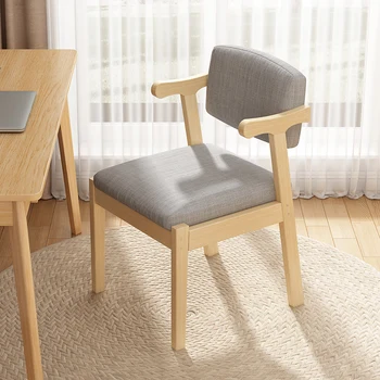 Обеденные стулья из массива дерева, бытовые столы, стулья, минималистичные табуретки для спальни, компьютерные стулья для рабочего кабинета, стулья для учебы