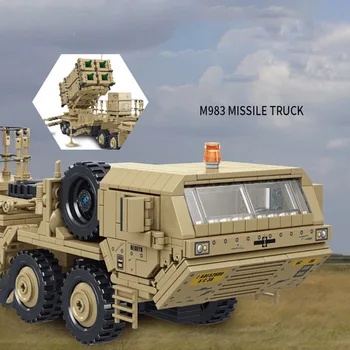Военный MOC 2566шт Модель грузовика для запуска ракет M983, строительные блоки, сделай САМ, кирпичи для бронированного автомобиля, игрушки для детей, подарки Изображение 2